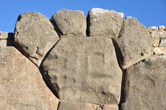 A 'Pegada do Jaguar', nas ruínas de Saqsaywamán, em Cusco, no Peru
